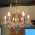 Hollywood Regency Midcentury Clear Murano Art Glass Chandelier For Sale - Image 3 of 11