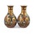 Japanese Satsuma Vases with Raised Gilt and Arhat Motifs, 1890-1910, Set of 2 For Sale - Image 5 of 15