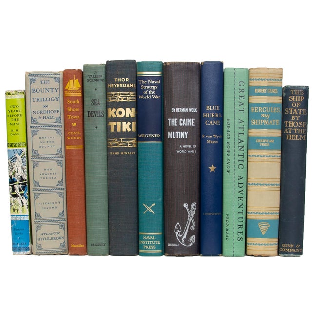 Mid-Century Modern Decorative Books - Vintage Nautical Book Bundle - 1 Foot of Books For Sale - Image 3 of 4