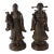 Pair of Large Chinese Bronze Wisemen Figures With Ruyi and Child, 20th Century For Sale