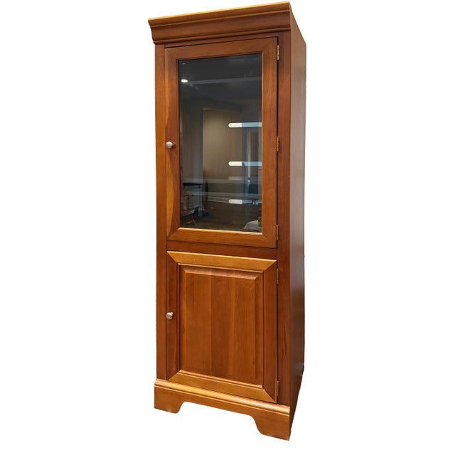 Stanley Furniture 1990s Stanley Furniture Glass Door Media / Entertainment Cabinet - Model 0001, For Sale - Image 4 of 11