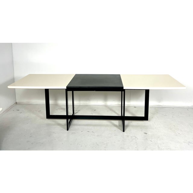 Metal Mid-Century Black Leather Desk by Francesco Soro for ICF, Italy, 1970s For Sale - Image 7 of 9