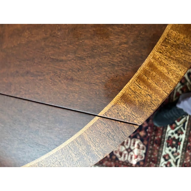 Brown Baker Furniture Sheraton Extendable Drop Leaf Dining Table For Sale - Image 8 of 13