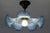 Metal French Art Deco Blue and White Opalescent Ruffled Glass Ceiling Light, 1930s For Sale - Image 7 of 18