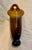 Beautiful amber Murano style glass vase with loop for wall hanging. Mid-Century. In excellent condition.