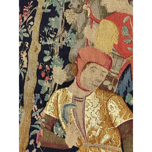 Vintage French Screen Printed by Hand Tapestry Vendanges Museum Design, 1970s For Sale - Image 13 of 18