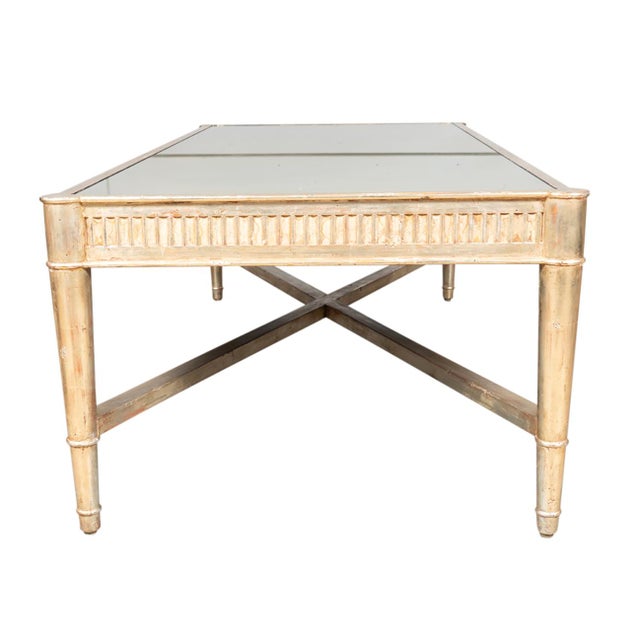 Mid Century Silver Leaf Coffee Table For Sale - Image 4 of 10