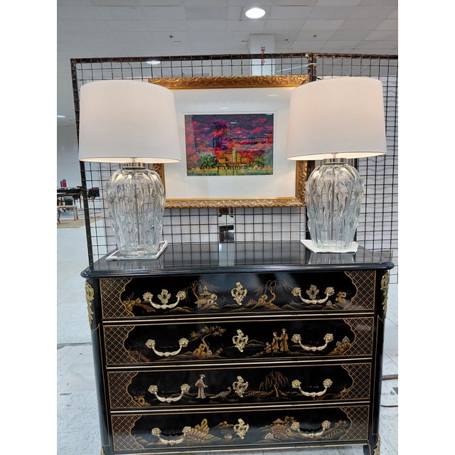 Pair of Vaughan "Pavia" Hand-Blown Crystal Glass Table Lamps, Model tg0080.ni For Sale - Image 11 of 11