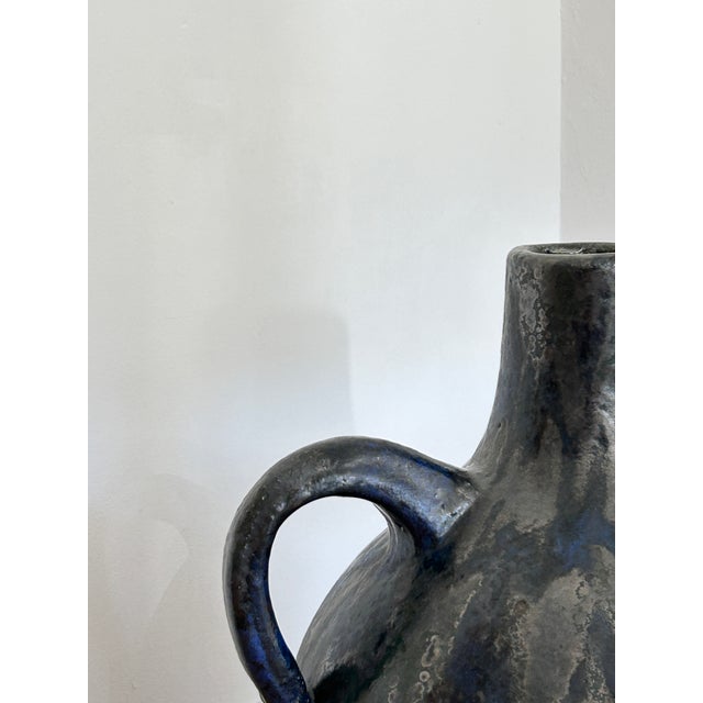 Mid-Century Modern Large Brutalist Studio Ceramic Floor Vase by Gerhard Liebenthron, 1970s For Sale - Image 3 of 7