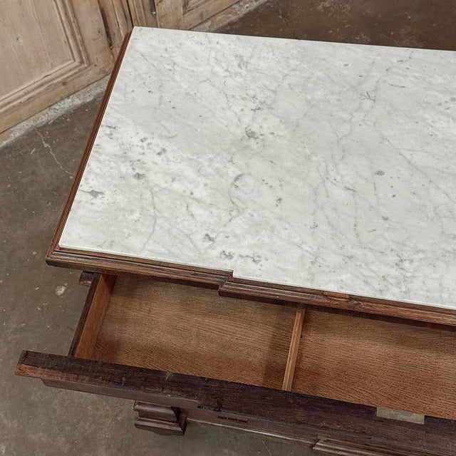 19th Century Napoleon III Neoclassical Rosewood Commode With Original Carrara Marble For Sale - Image 16 of 18