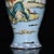 Vintage Chinese Enameled "Landscape" Vase With Turquoise Base, "Qianlong" Mark - 623g For Sale - Image 4 of 9