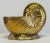 Large Vintage Solid Brass Nautilus Shell Planter Cachepot or Bottle Chiller For Sale - Image 9 of 12