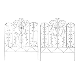 1960s Peacock Twin Wicker Headboards - a Pair For Sale