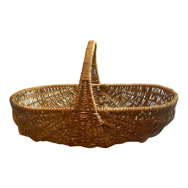 Mid 19th Century Antique Willow Reed Buttocks Basket Chairish