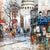 Place Du Tertre by Jose Luis Leiva Original Oil Painting: Impressionist Parisian Street Scene With Sacré-Cœur For Sale - Image 4 of 7