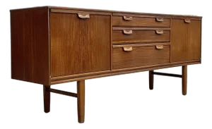 Mid Century Modern Danish Teak Credenza / Media Console, C. 1960s