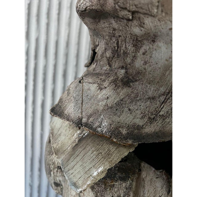 Ceramic Belgian School Artist, Large Sculpture of Seated Figure, 20th Century, Ceramic For Sale - Image 7 of 18