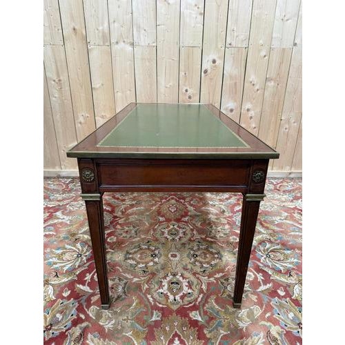 Louis XVI Style Flat Desk in Solid Wood For Sale - Image 6 of 9