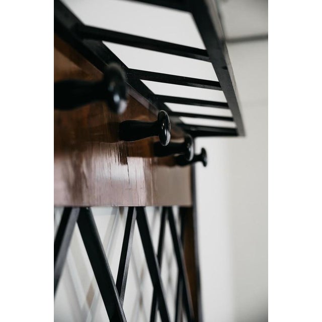 Paolo Buffa Mid-Century Wall-Mounted Coat Rack attributed to Paolo Buffa, 1950s For Sale - Image 4 of 13