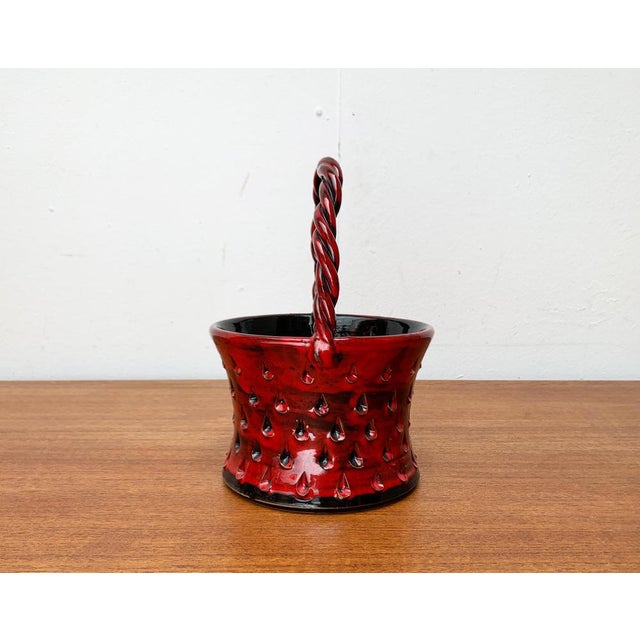 Italian Strawberry Pottery Vase by Fratelli Fantullacci for Bitossi, 1960s For Sale - Image 18 of 18