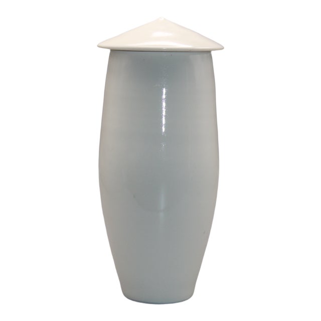 White Porcelain Lidded Jar with Shell Impression by Gilda Westermann, 1990s For Sale - Image 4 of 5