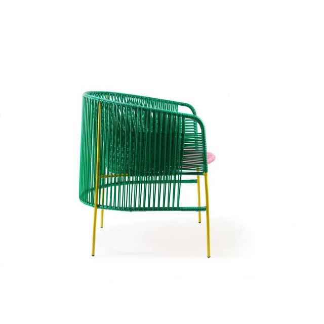 Contemporary Set of Green Caribe Lounge Chairs by Sebastian Herkner For Sale - Image 3 of 18