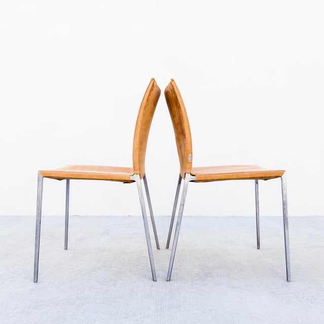 Vintage Italian Suede "Lia" Dining Chairs by Zanotta For Sale - Image 11 of 18