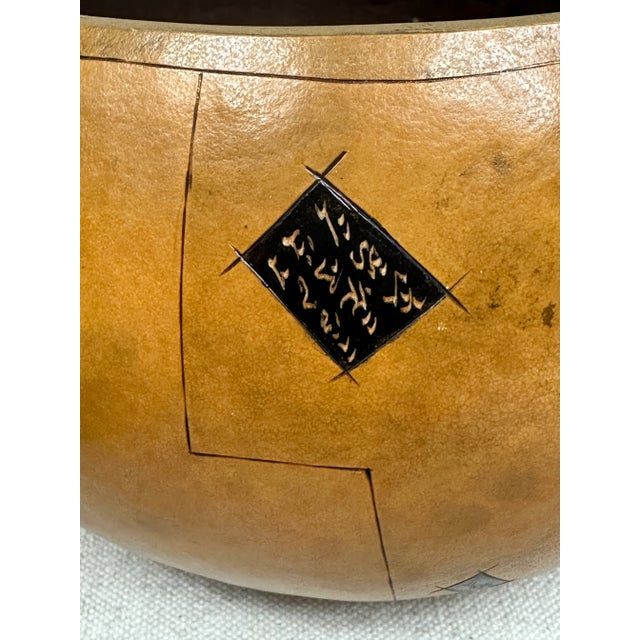 Beige Larry Ray Gourd Art Bowl For Sale - Image 8 of 8
