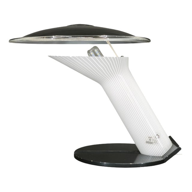 Space Age Italian Murano Glass Table Lamp by Leucos, 1970s For Sale