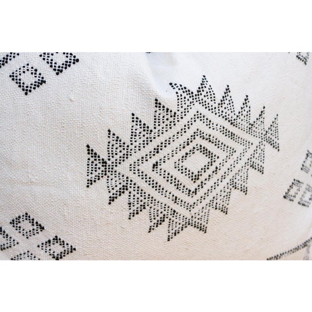 24" Black Star Medallion Moroccan Silk Pillow For Sale - Image 4 of 8