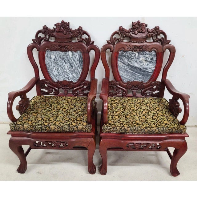 Offering One Of Our Recent Palm Beach Estate Fine Furniture Acquisitions Of A Pair of Mid Century Chinese Asian Rosewood &...