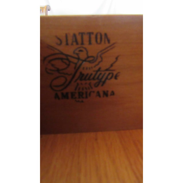 1980s Statton Old Towne Cherry Secretary Desk W. Bookcase Top For Sale - Image 6 of 11