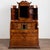 19th-century Danish secretary or "bureau" crafted in mahogany veneer with bowfront cabinet doors and refined proportions....