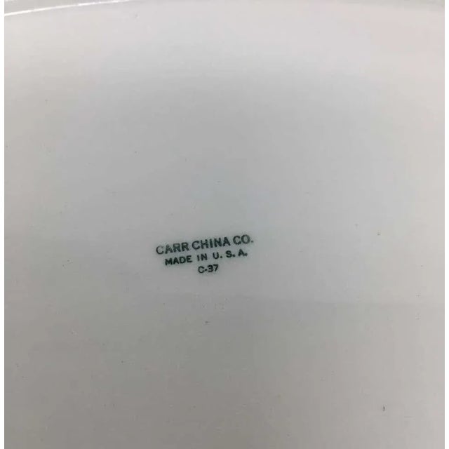 White Vintage Carr China Co. Large Ironstone Platter For Sale - Image 8 of 9