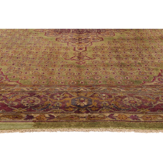 Late 19th Century Indian Agra Rug, 10'02 X 12'06 For Sale - Image 4 of 10