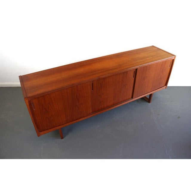 Mid-Century Modern Teak Danish Sled Base Sideboard/Credenza This is the statement piece for an Home/office that matters....