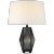Modern Chapman & Myers for Visual Comfort Signature Palacios Medium Table Lamp in Smoked Glass with Linen Shade For Sale - Image 3 of 4