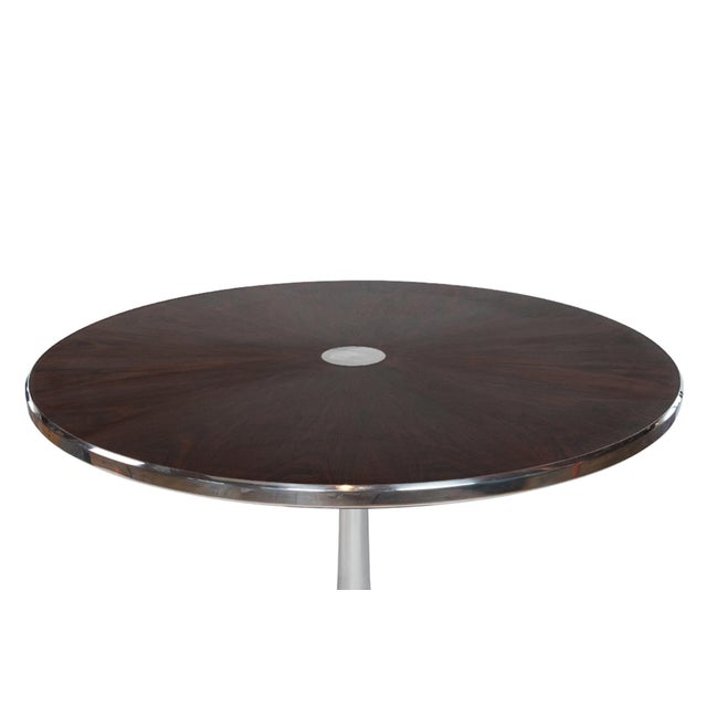 1960s Cado Rosewood & Aluminum Dining Table For Sale - Image 5 of 6