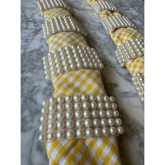 Mid 20th Century Faux Pearl Napkin Rings - Set of 9 For Sale - Image 4 of 9