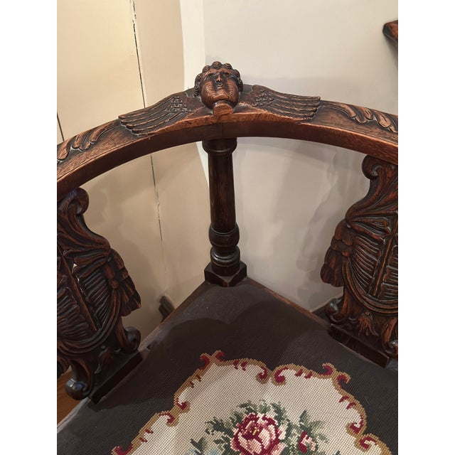 Selling as a pair or individually: $1,250 for each or $2,200 for both. 19th century Victorian Era antique hand carved oak...