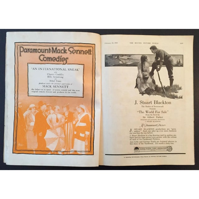 Paper 1918 Moving Picture World, Vintage Movie Magazine For Sale - Image 7 of 7