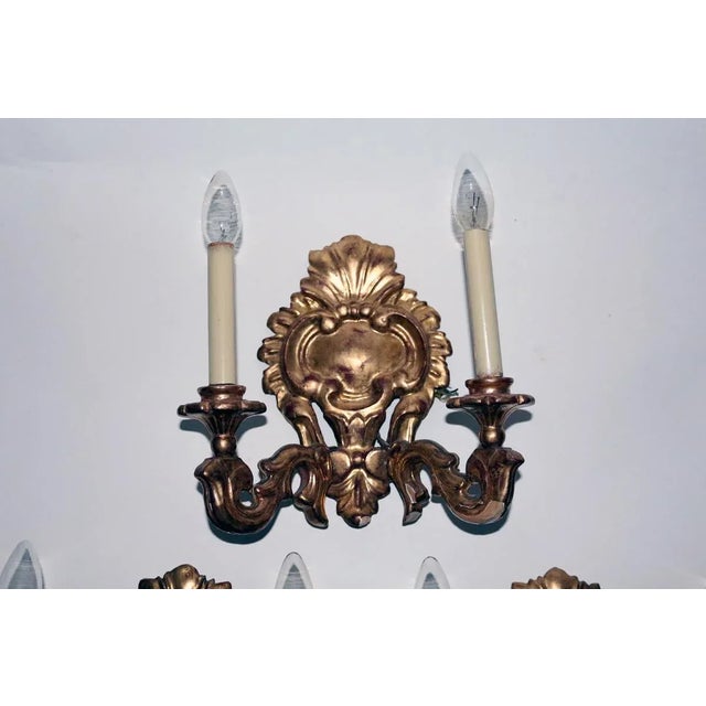 Gilded Wooden Sconce, 1900s For Sale - Image 3 of 8
