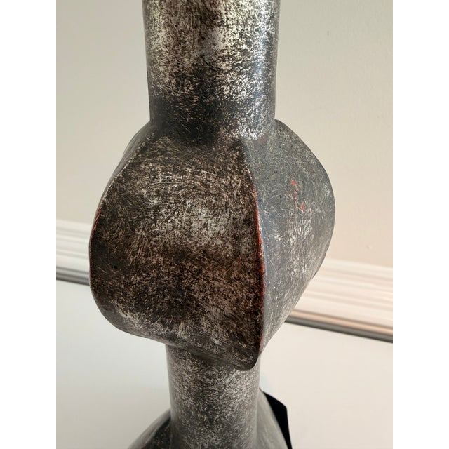 Oversized Vintage Chapman Sculptural Faux Stone Table Lamp For Sale In Charleston - Image 6 of 11