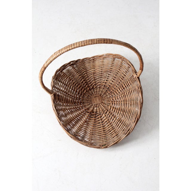 Mid 20th Century Vintage Wicker Catchall Log Basket For Sale - Image 5 of 11