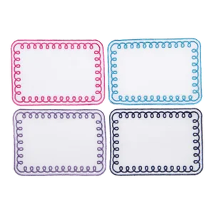 Dear Annabelle Loopy Hand-Embroidered Cocktail Napkins - Set of 4