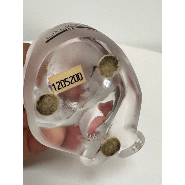 Lalique Lalique Crystal Panda Sculpture For Sale - Image 4 of 12
