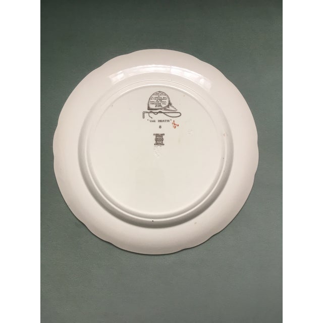 White Vintage Spode English Fox Hunting Plate For Sale - Image 8 of 11