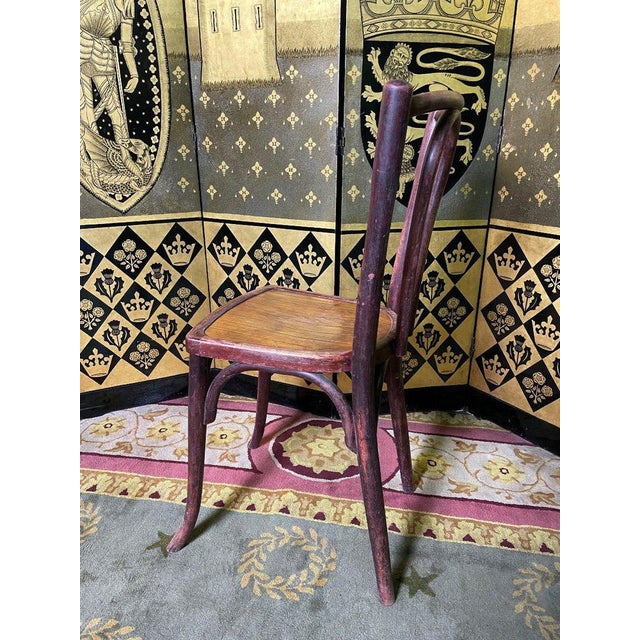 Gold Bistro Chairs from Baumann, Set of 6 For Sale - Image 8 of 12