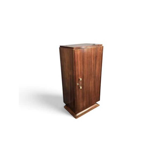 French Art Deco Bar Cabinet in Precious Wood Veneer, 1930 For Sale - Image 9 of 9