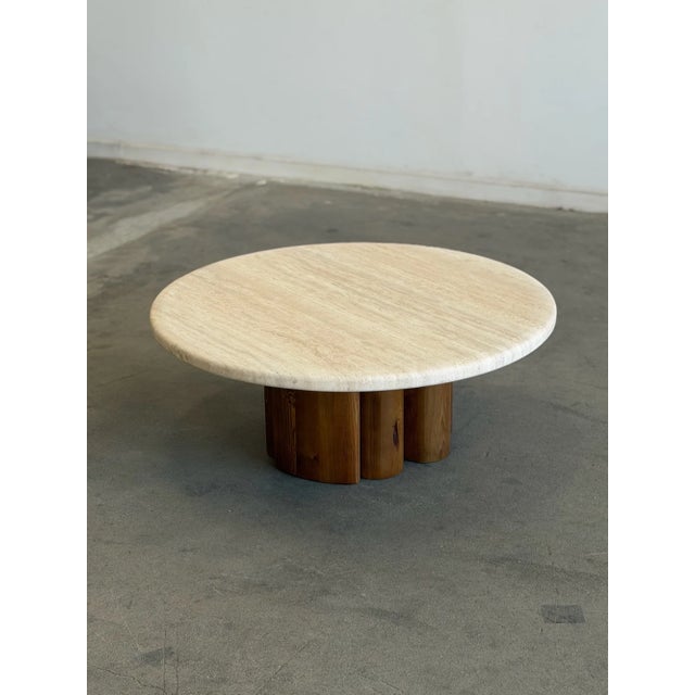Late 20th Century Travertine Coffee Table For Sale - Image 4 of 10